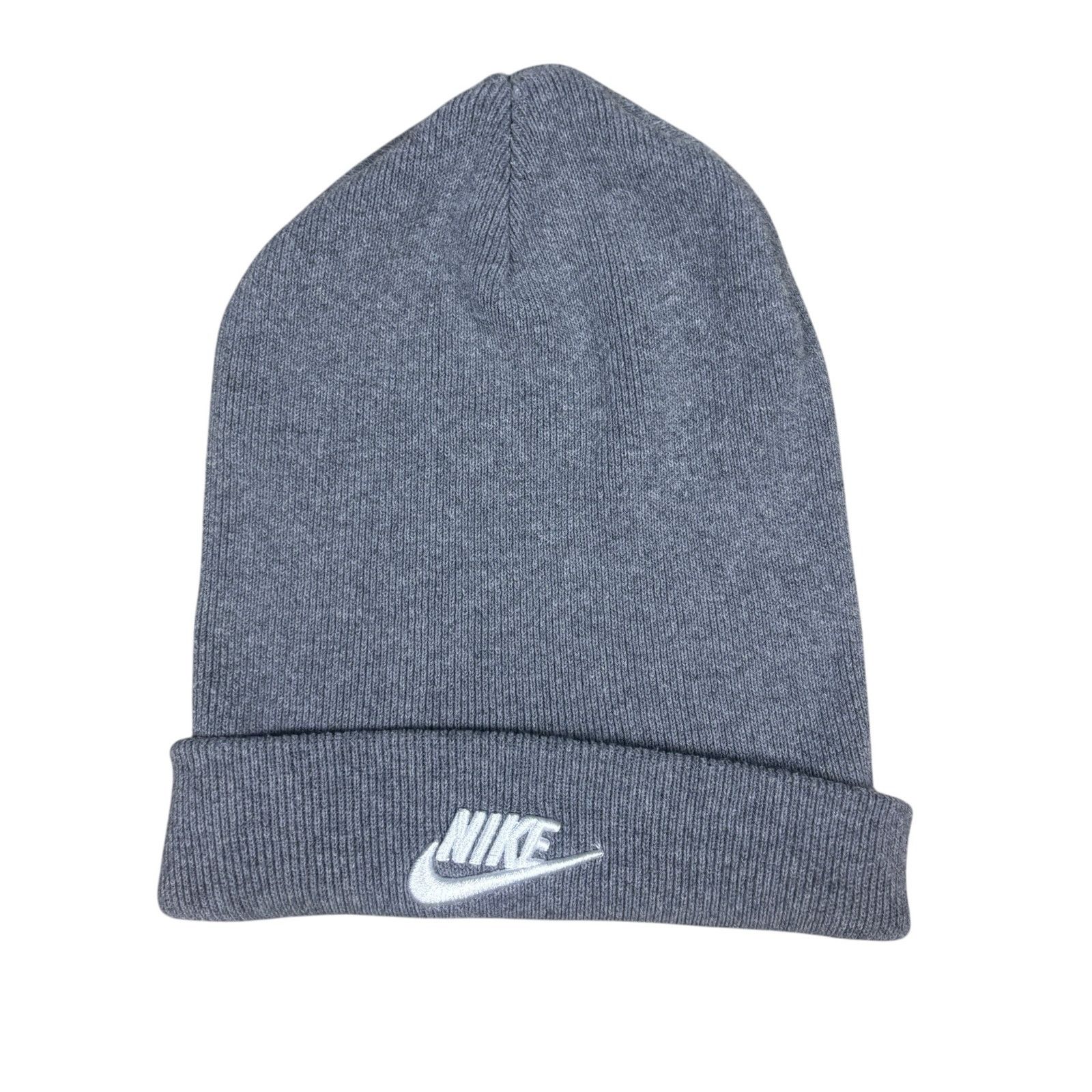 Nike Nike gray and white logo beanie one size fits all sportswear Size ONE SIZE - 1 Thumbnail