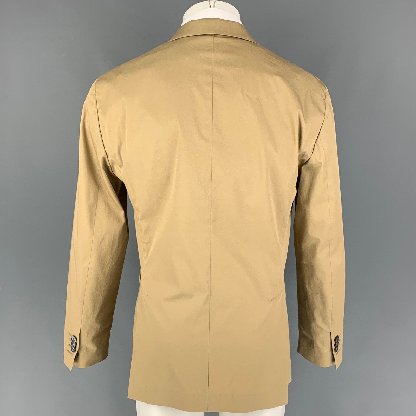 Dsquared2 DSQUARED2 Size 38 Khaki Cotton Notch Lapel Sport Coat Size 38R - 3 Thumbnail