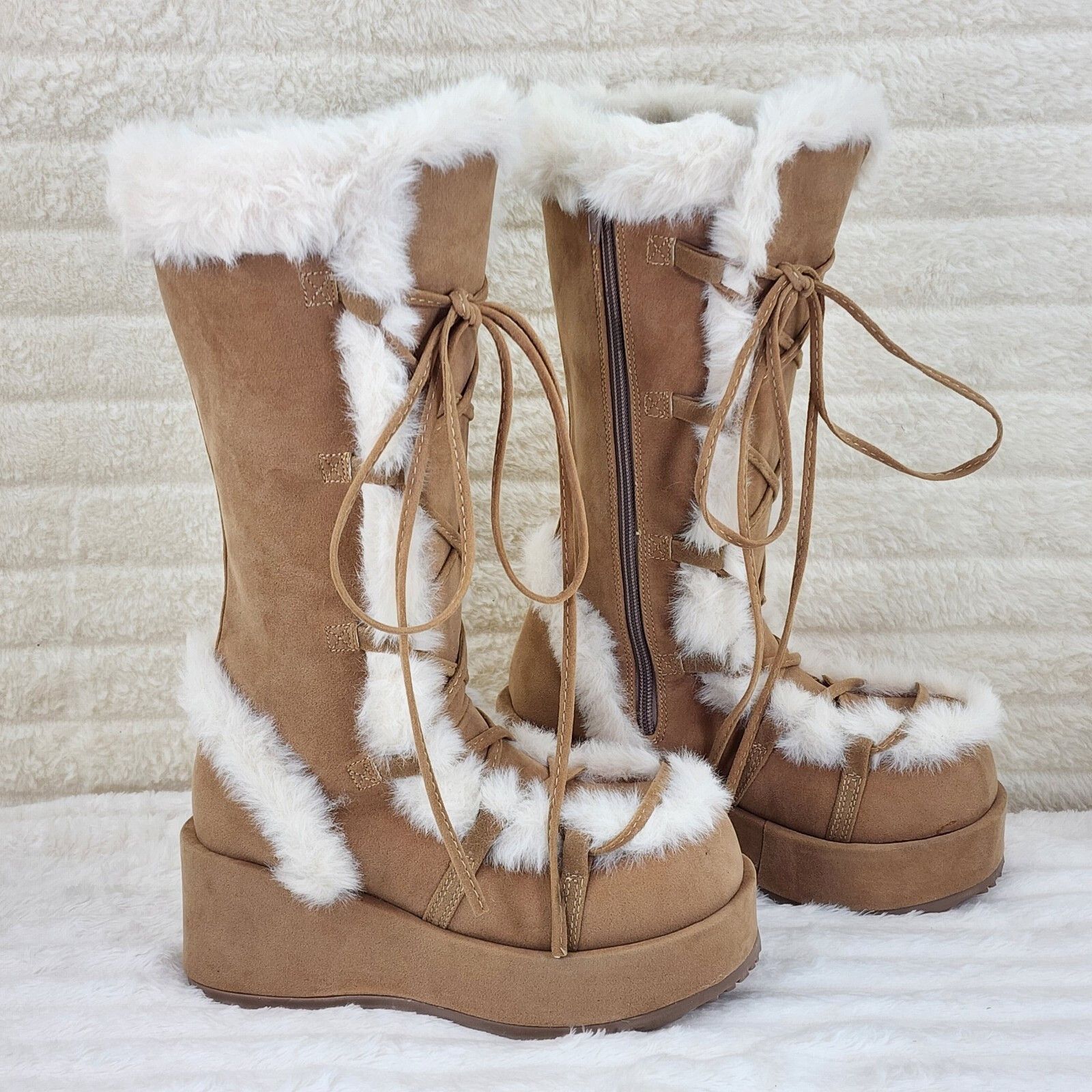 Other DEMONIA Cubby 311 Stomper Tan Mammoth Platform Goth Punk Kne Size US 7 / IT 37 - 2 Thumbnail