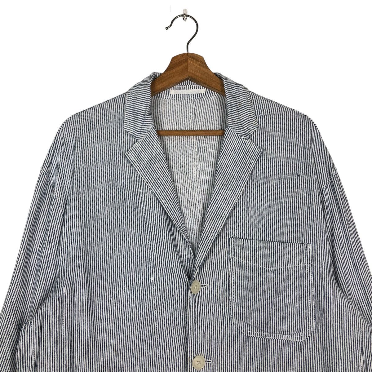 Japanese Brand 🔥Vintage Hickory Chore Jacket Uniqlo Japan Issey Miyake Size US XL / EU 56 / 4 - 3 Thumbnail