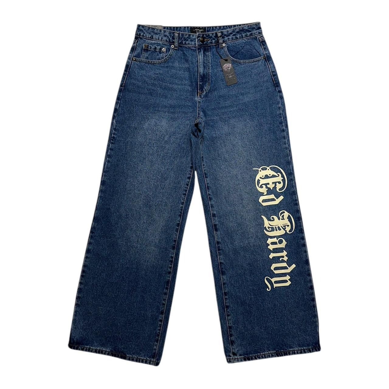 Ed Hardy × Vintage Ed Hardy Wide Leg Jeans Size 32" / US 10 / IT 46 - 2 Thumbnail