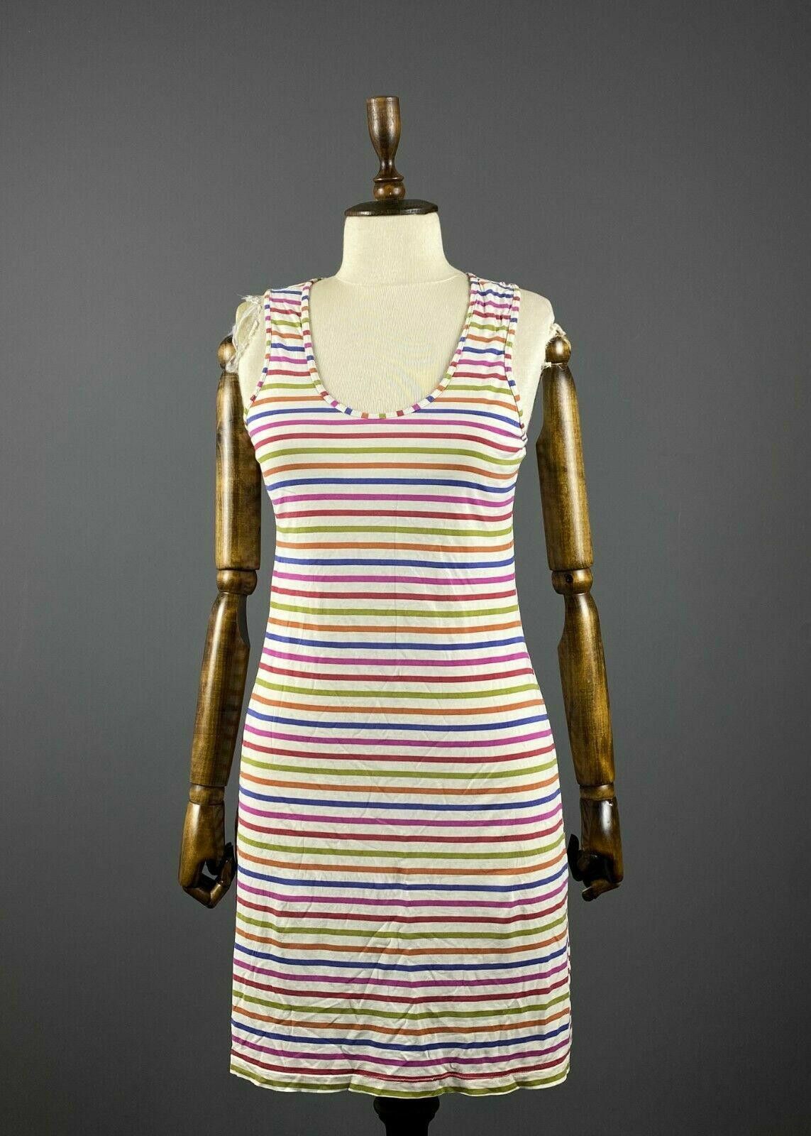 Designer Ladies Gudrun Sjoden Multicolour Stripe Silk Dress Size S Size S / US 4 / IT 40 - 1 Thumbnail