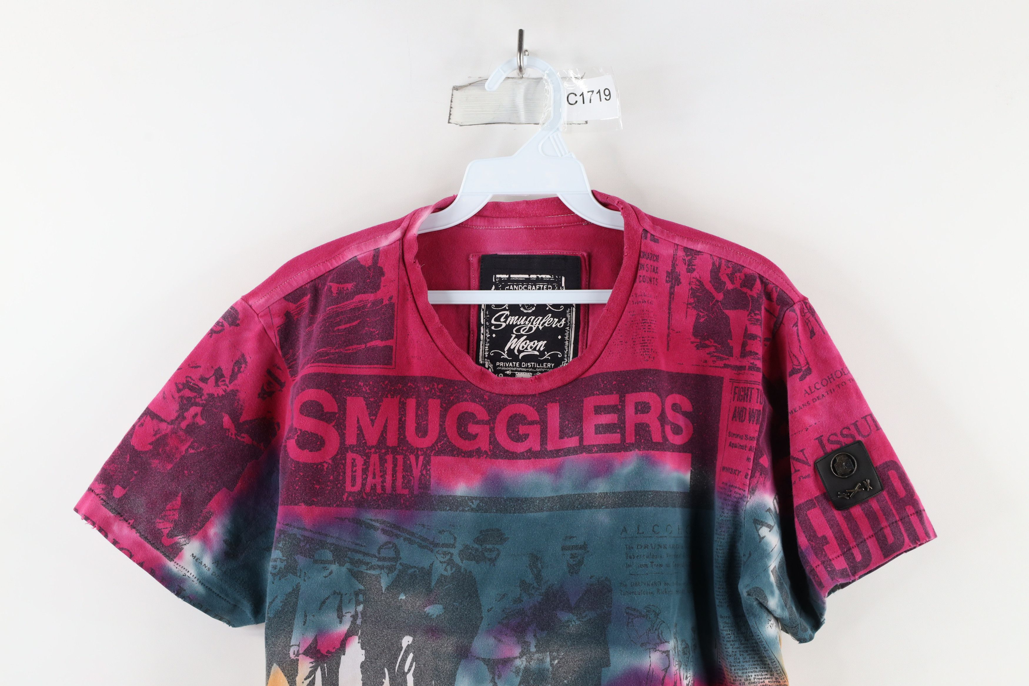 Vintage Smugglers Moon Streetwear Over Print Short Sleeve T-Shirt Size US L / EU 52-54 / 3 - 2 Thumbnail