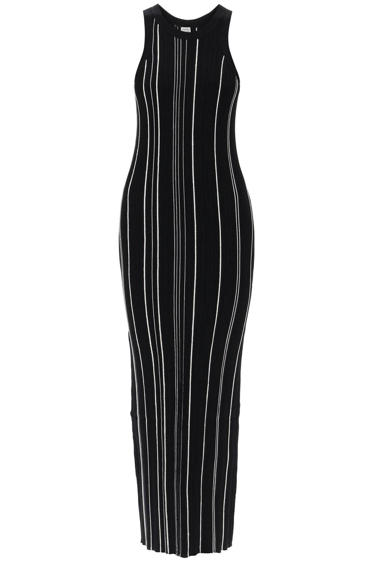 image of Toteme "long Ribbed Knit Naia Dress In in Black, Women's (Size Medium)
