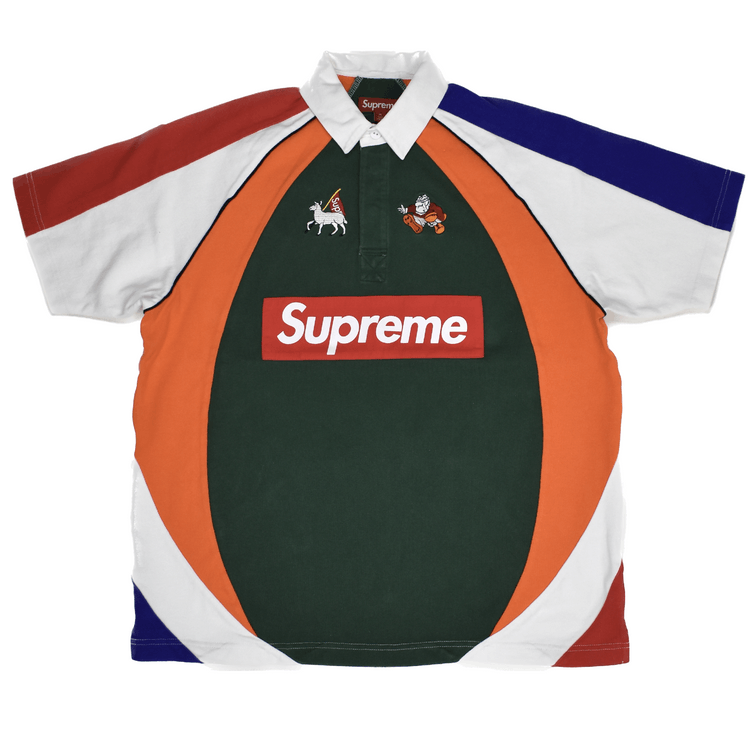 image of Supreme Box Logo Panel Rugby Shirt Multicolor, Men's (Size Medium)