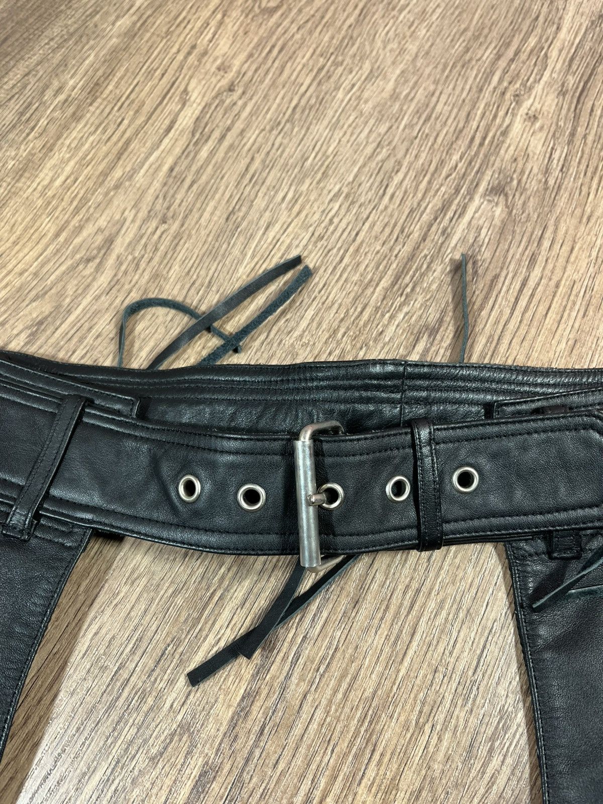 Vintage Vintage Leather Moto Bikers Chaps IXS Rare Size US 34 / EU 50 - 13 Thumbnail