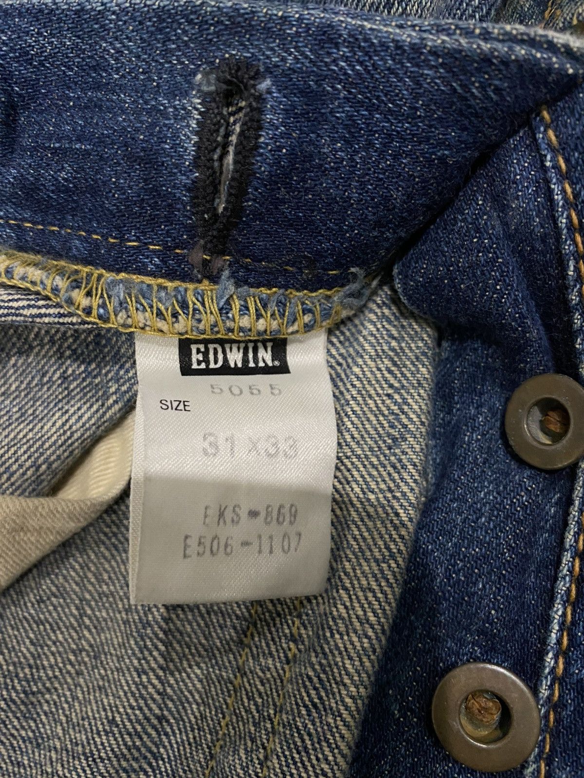 Kapital Vintage Edwin 505 SXR Distressed Special Made Selvedge Jeans Size US 31 - 8 Thumbnail