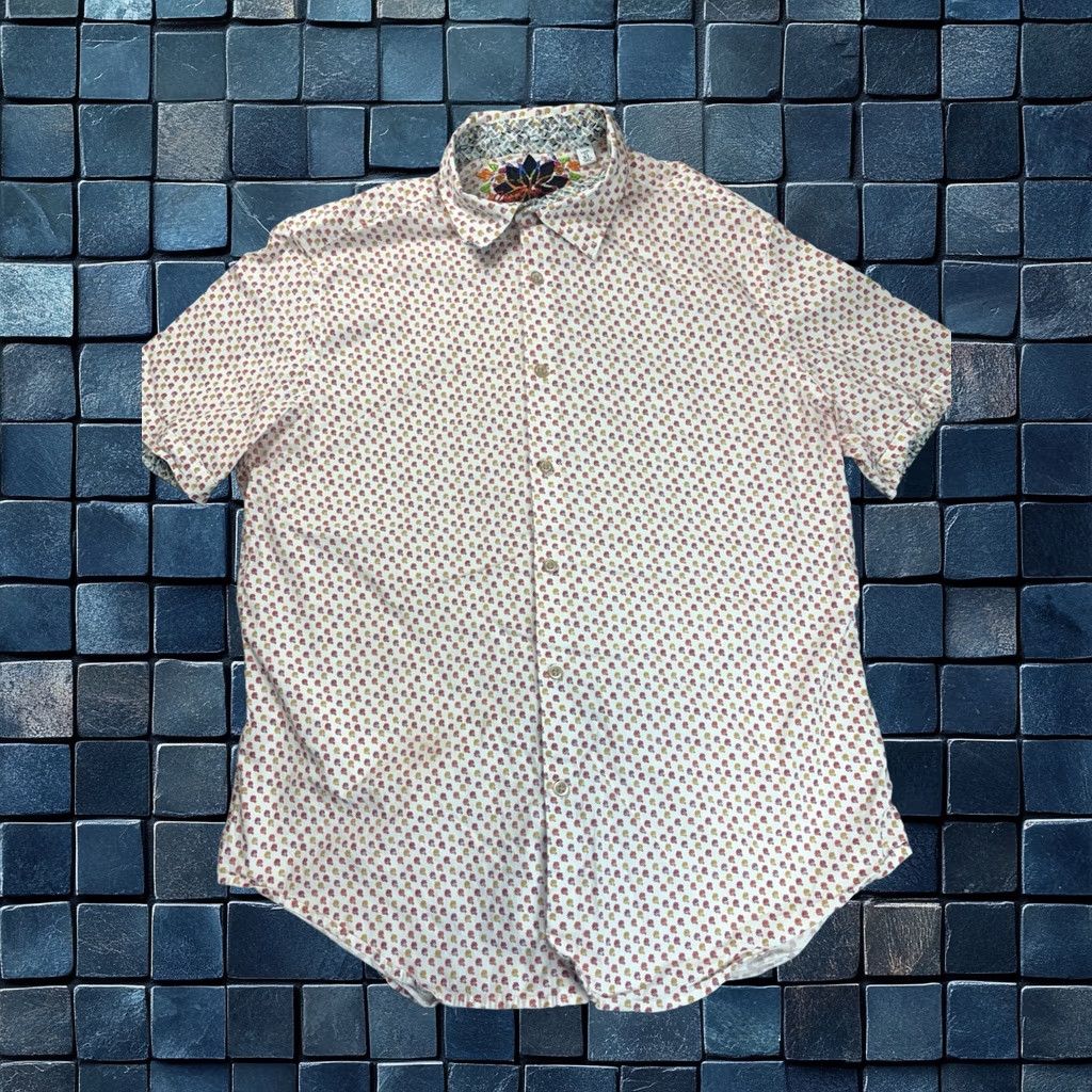 Robert Graham Button-Up Shirt Mens 1XL Multicolor Paisley Short Sleeve Classic Fit, Men's