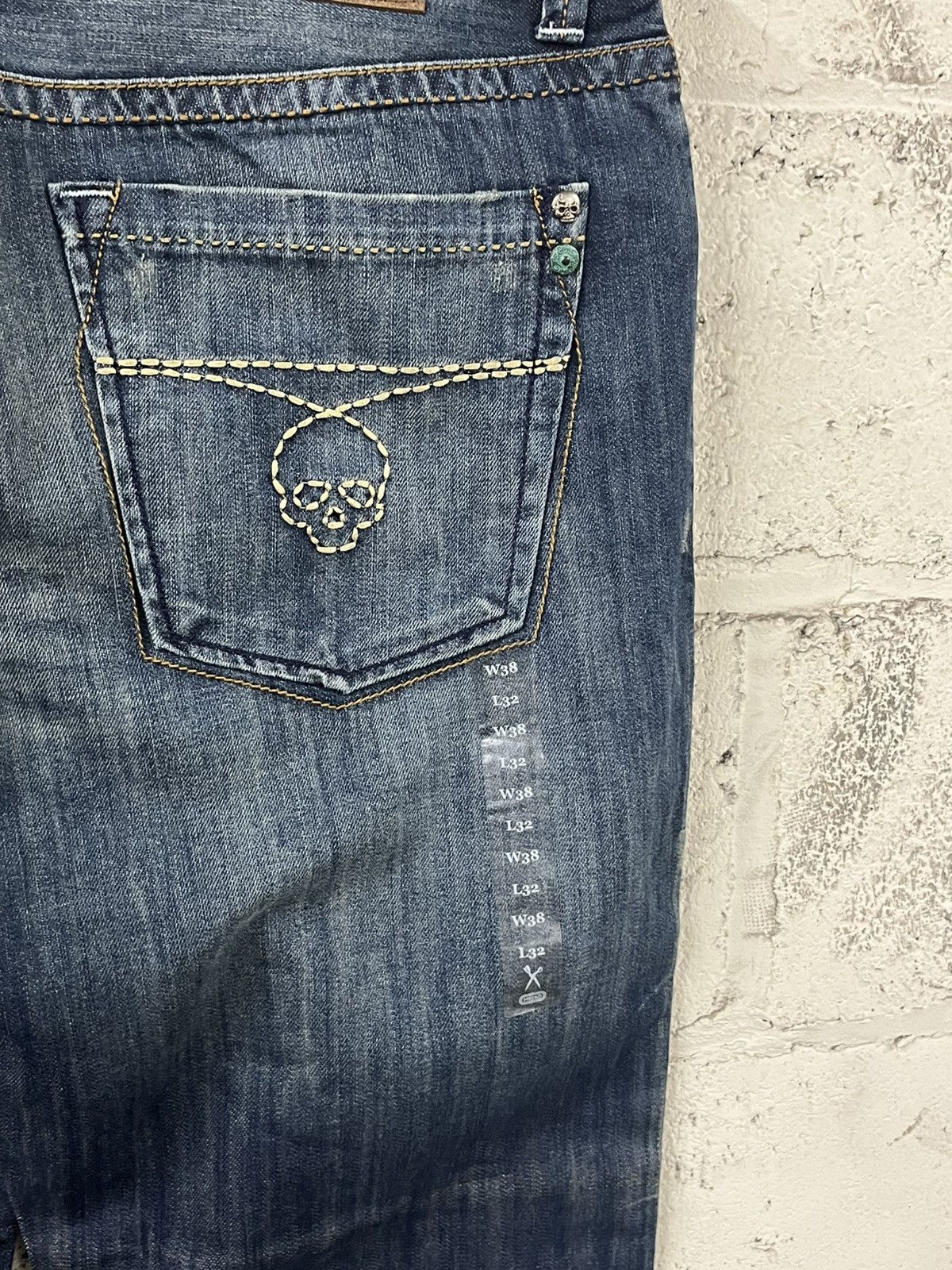 Marc Ecko Y2k Ecko baggy fit embroidered skull denim grunge opium Size US 38 / EU 54 - 6 Thumbnail