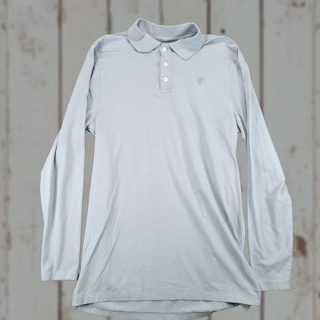 Vintage Coolibar UPF 50+ Sun Protection Long Sleeve Polo Shirt Light Blue Size M Men Size US M / EU 48-50 / 2 - 1 Thumbnail