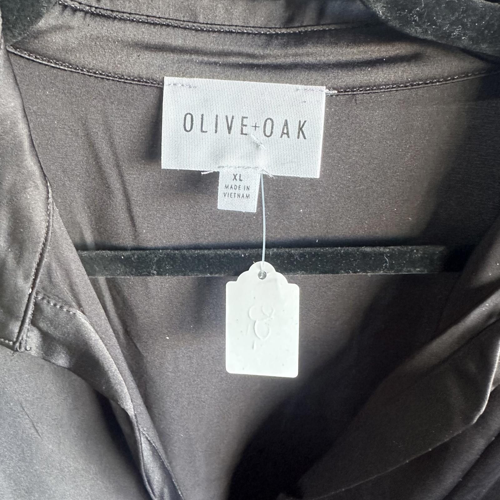 Designer Stylish Black Button-Up Shirt dress by Olive + Oak - XL Size XL / US 12-14 / IT 48-50 - 2 Thumbnail