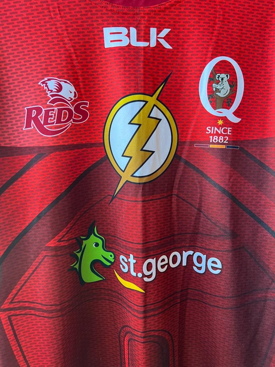 Sports Specialties 2015 QUEENSLAND REDS FLASH BLK RUGBY UNION JERSEY SHIRT 2XL Size US XXL / EU 58 / 5 - 3 Thumbnail