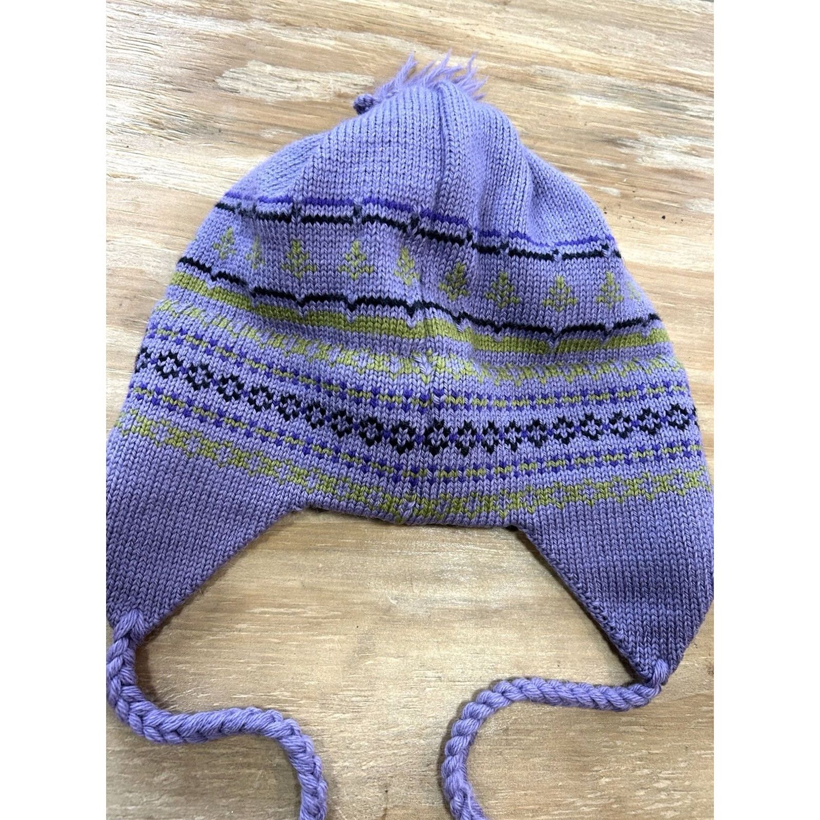 Vintage VINTAGE Vermont Originals Wool Beanie Hat Skiing Snowboarding Ski Snowboard Purple Green Black Size ONE SIZE - 3 Thumbnail