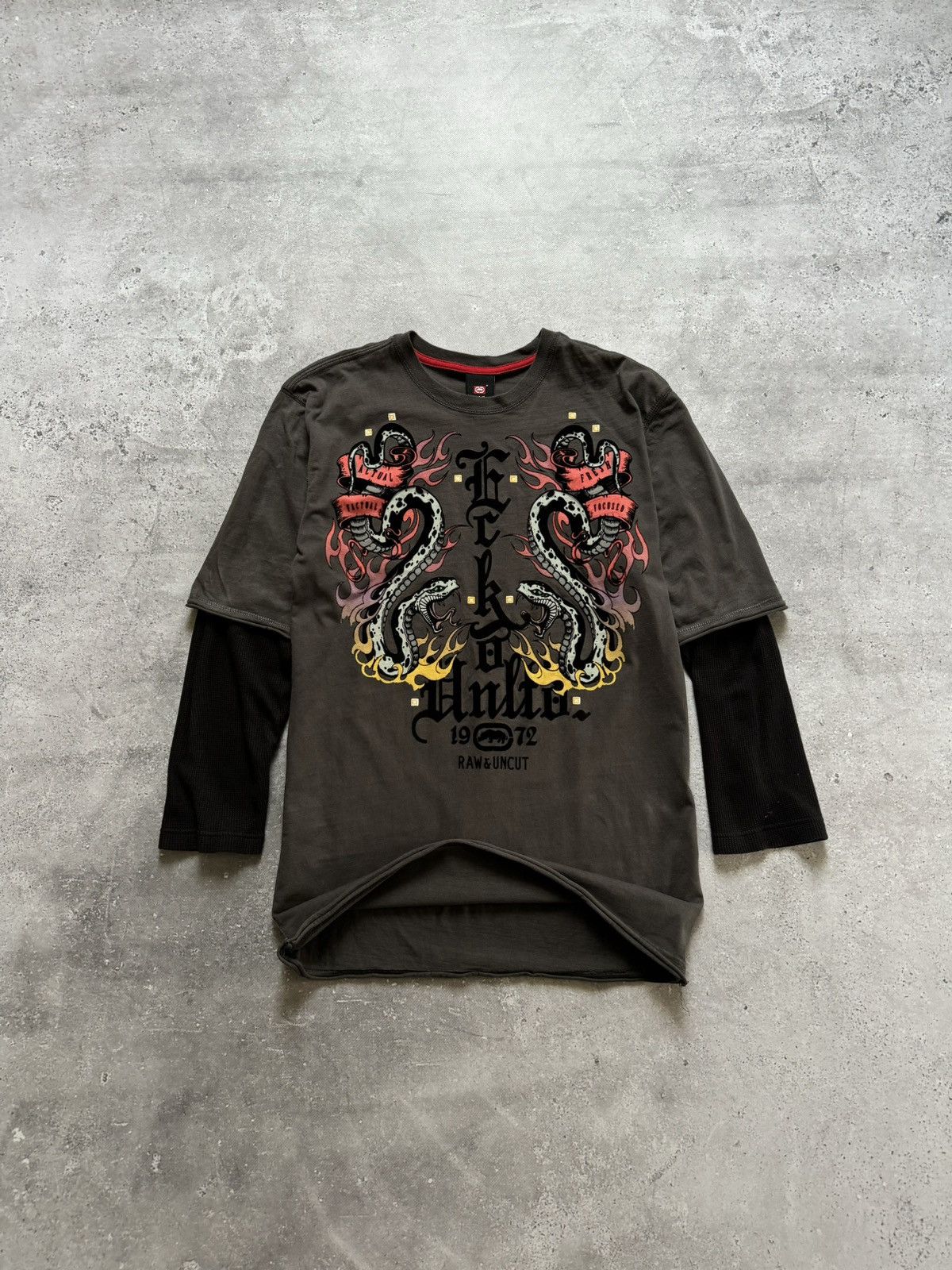 Ecko Unltd. × Vintage Vintage Y2K Ecko Unltd. Raglan Shirt Size US S / EU 44-46 / 1 - 2 Thumbnail