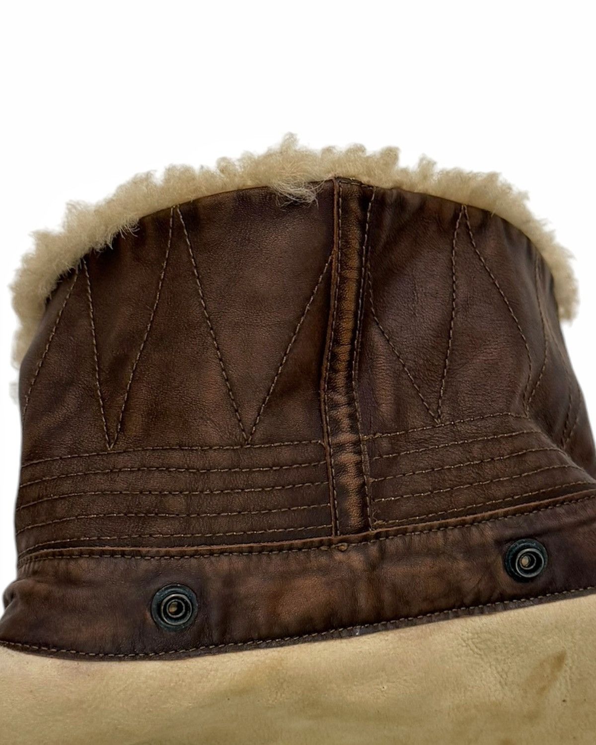 Polo Ralph Lauren Sample Shearling Leather Duffle Flight Coat Size US M / EU 48-50 / 2 - 16 Thumbnail
