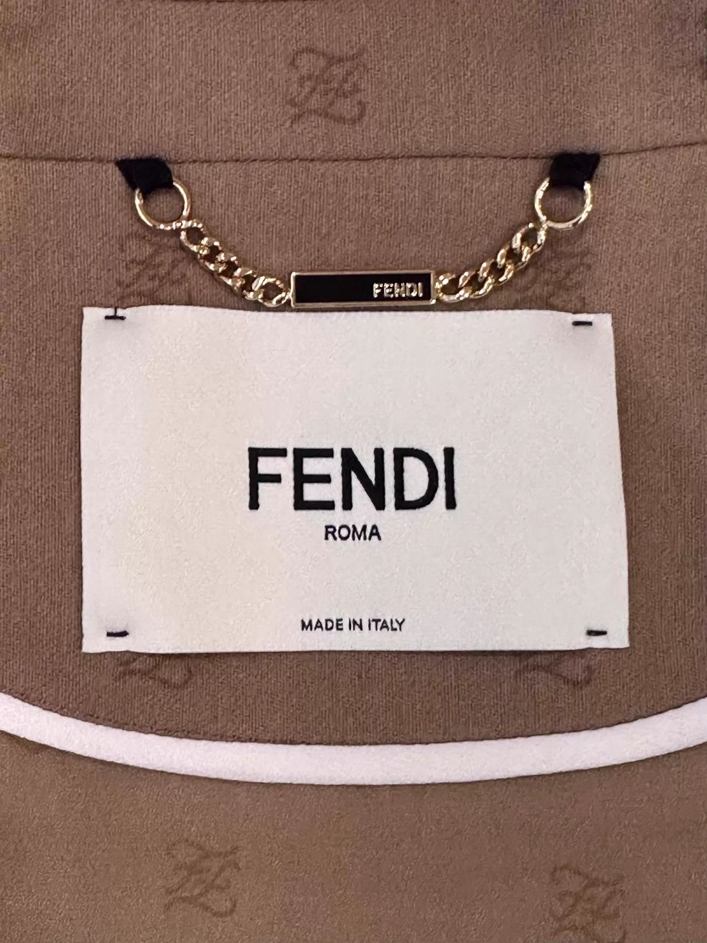 Fendi Fendi Wmns Brown Wool Allover FF Logo Coat 38 New Size XS / US 0-2 / IT 36-38 - 6 Thumbnail