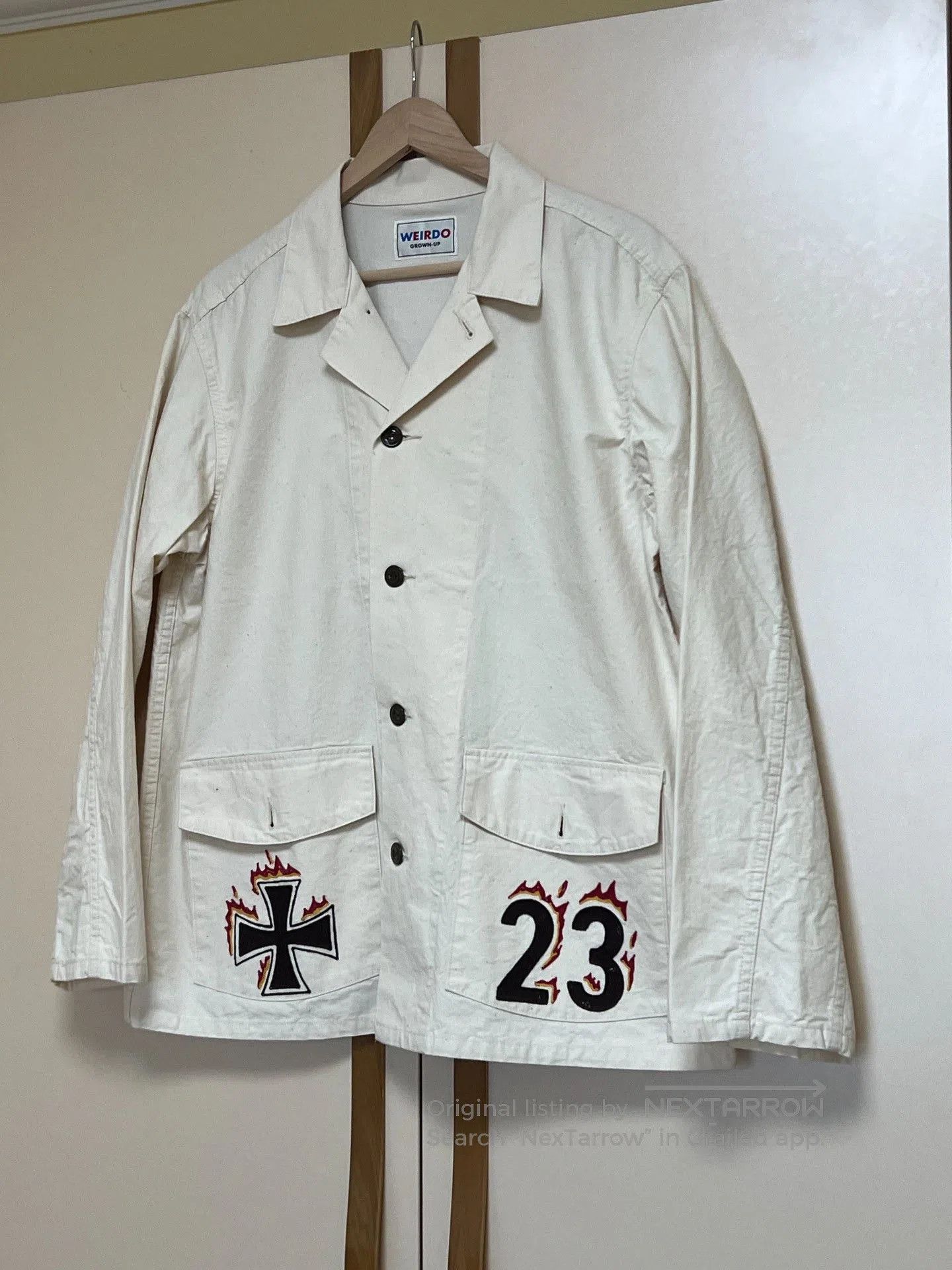 Wacko Maria Weirdo Psycho Embroidered Print Work Jacket. Size US L / EU 52-54 / 3 - 1 Thumbnail
