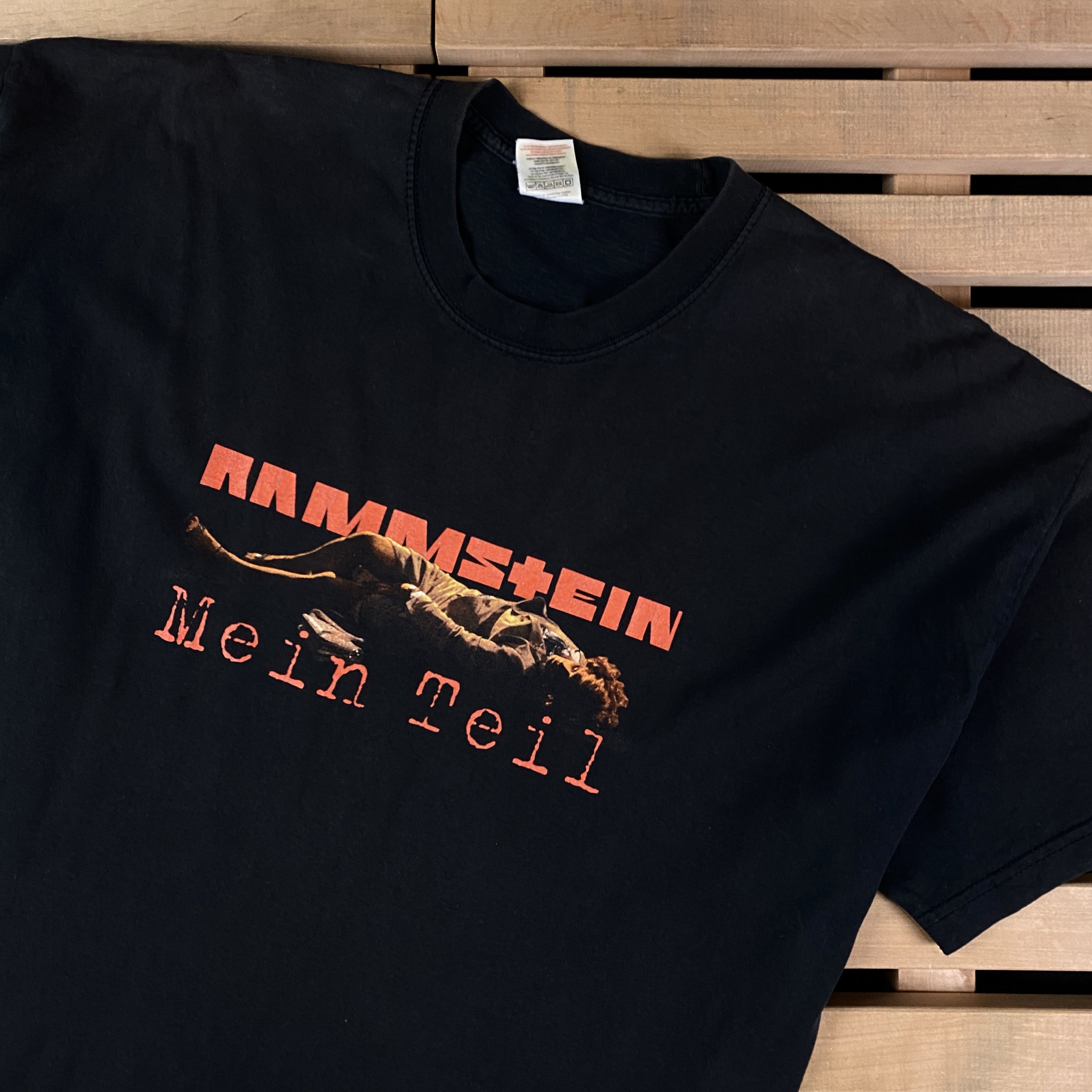 Band Tees × Vintage Mens T Shirt Vintage Rammstein Mein Teil Size XL Size US XL / EU 56 / 4 - 2 Thumbnail