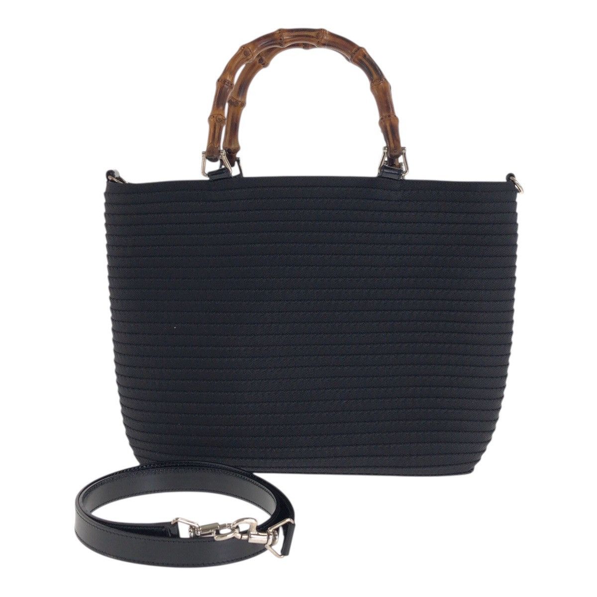 Gucci Gucci Gucci Bamboo Canvas Patent Leather 2way Bag Textile Shoulder Bag 000 1998 0540 DUTY FREE for USA Size ONE SIZE - 1 Thumbnail