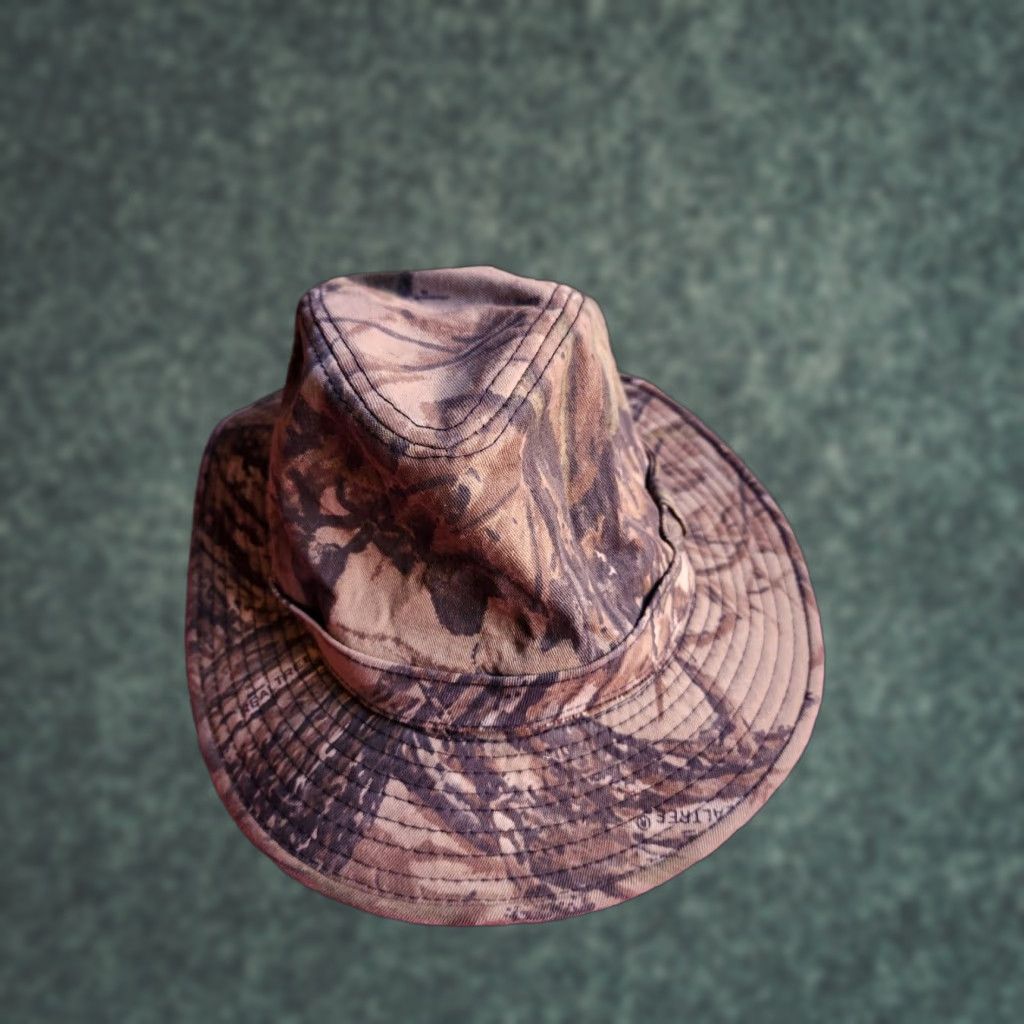 Camouflage Fedora Hat VINTAGE YoungAn Camouflage Fedora Hat L 1/4