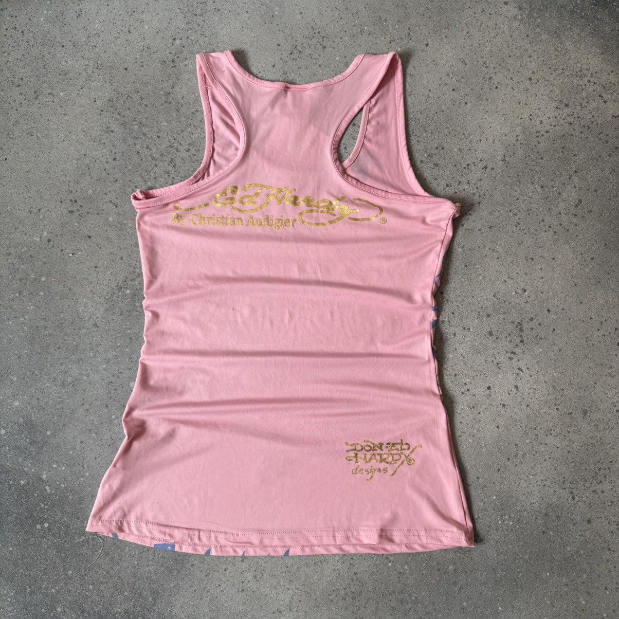 Ed Hardy Ed Hardy Y2K Vintage Love Kills Slowly Pink Tank Top Size M / US 6-8 / IT 42-44 - 6 Thumbnail