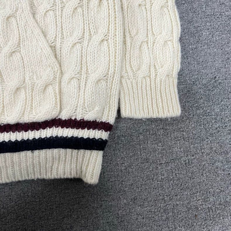 Celine Celine Preppy striped twist knit V-neck sweater 2501-Nextar Size US S / EU 44-46 / 1 - 5 Thumbnail