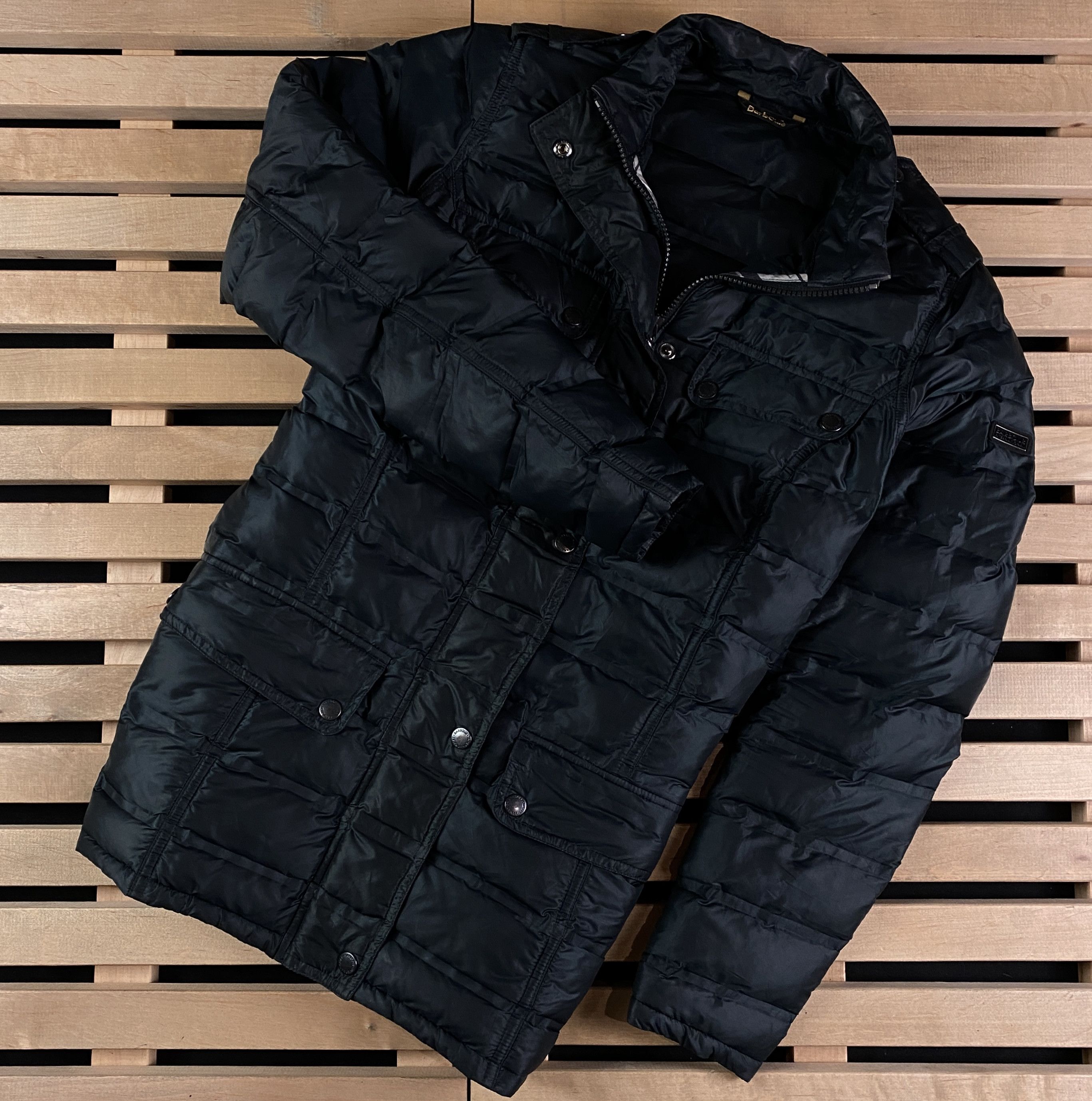 image of Womens Quilted Jacket Barbour International Size Uk 14 Us 10 in Black