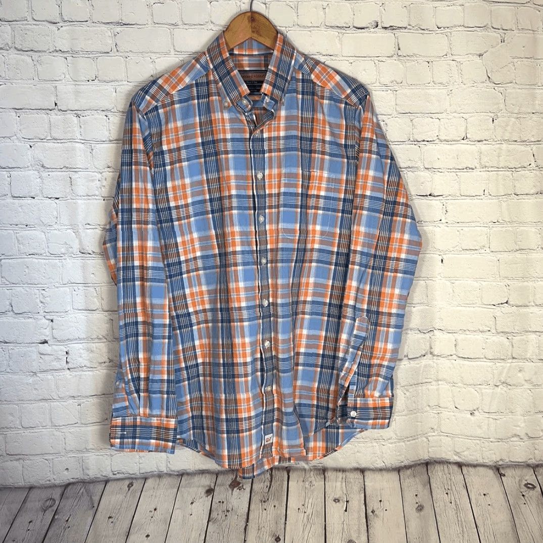 Vineyard Vines Vineyard Vines Murray Shirt Slim Fit 100% Cotton Long Sleeve Blue Plaid Shirt M Mens Button-Up Size US M / EU 48-50 / 2 - 2 Thumbnail