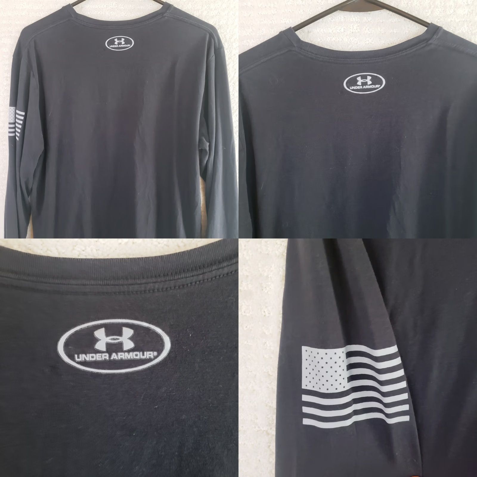 Under Armour Under Armour Shirt Men's M Black Long Sleeve Tee Camo Letters Logo Heatgear Jersey Crew Neck Size US M / EU 48-50 / 2 - 8 Thumbnail