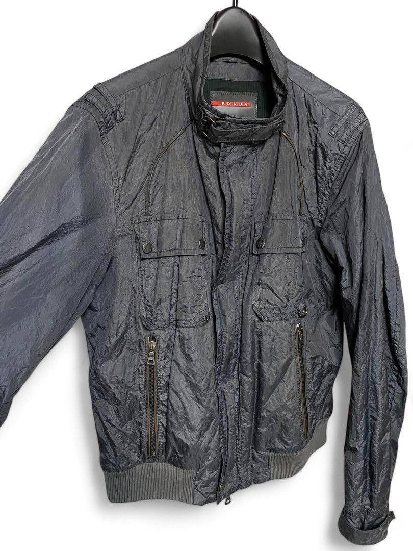 Prada Prada Sport - L Vintage SS06 Gray Black Nylon Leather Size US L / EU 52-54 / 3 - 2 Thumbnail