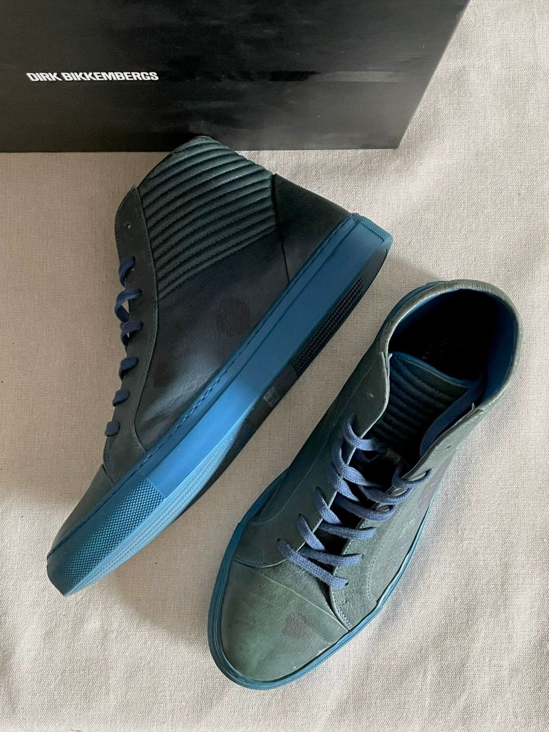 Dirk Bikkembergs Dirk Bikkembergs Emerald Green Distressed Sneaker 40 Size US 7 / EU 40 - 1 Thumbnail