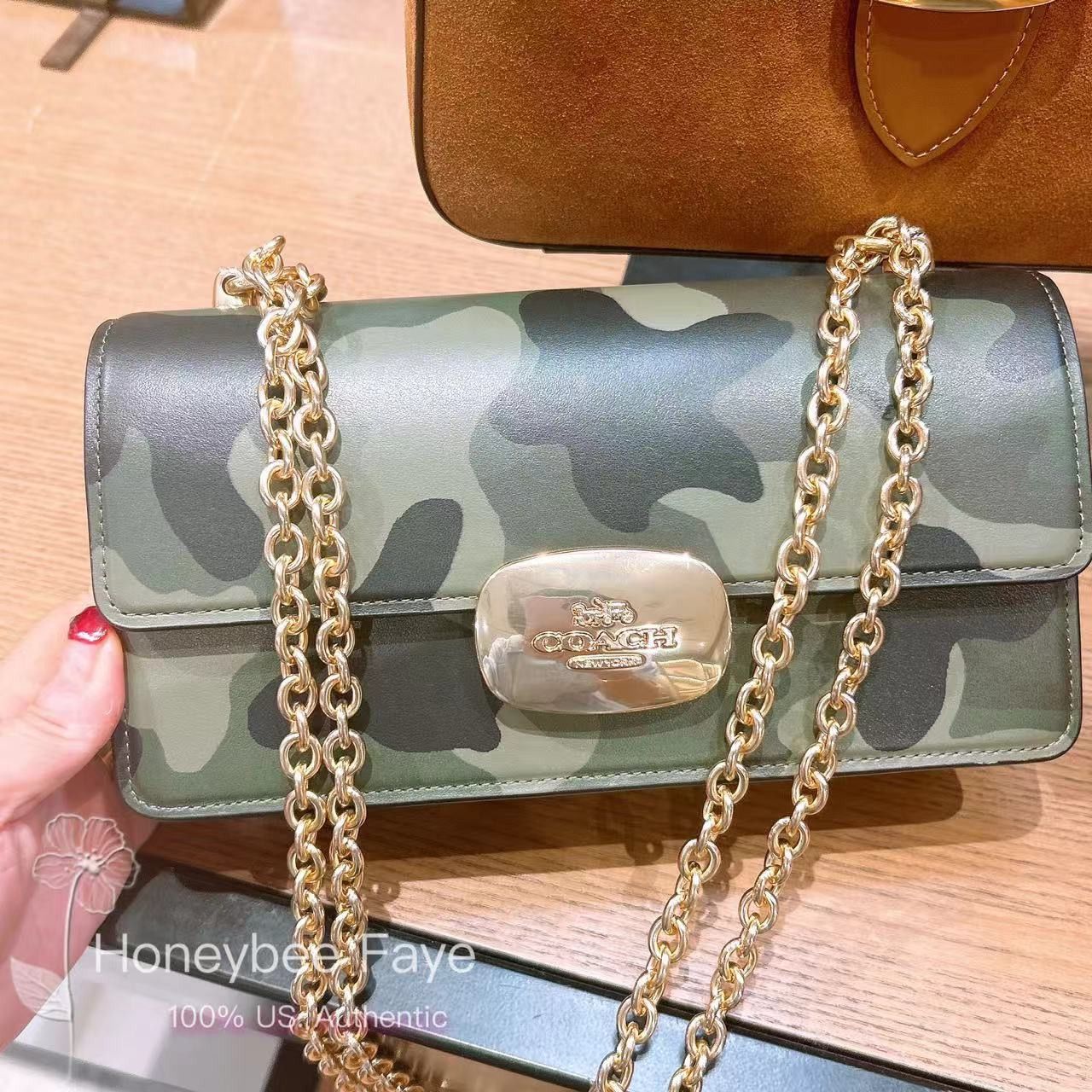 Coach NWT Coach Eliza Flap Crossbody Bag With Camo Print CV948 Size ONE SIZE - 2 Thumbnail
