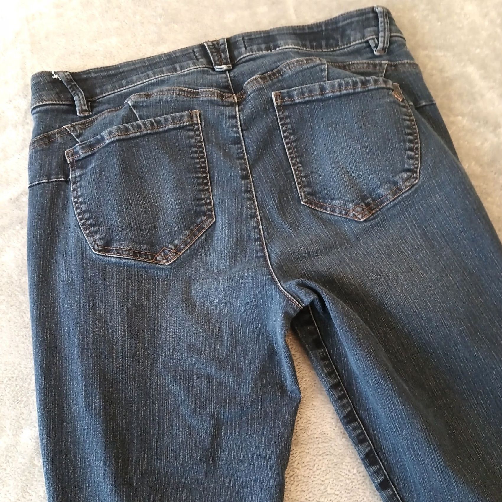 Vintage Democracy Absolution Skinny Jeans Womens Size 14 Blue Dark Wash Stretch 34x28 Jeans Women 5-Pocket Denim Size 36" / US 14 / IT 50 - 7 Thumbnail