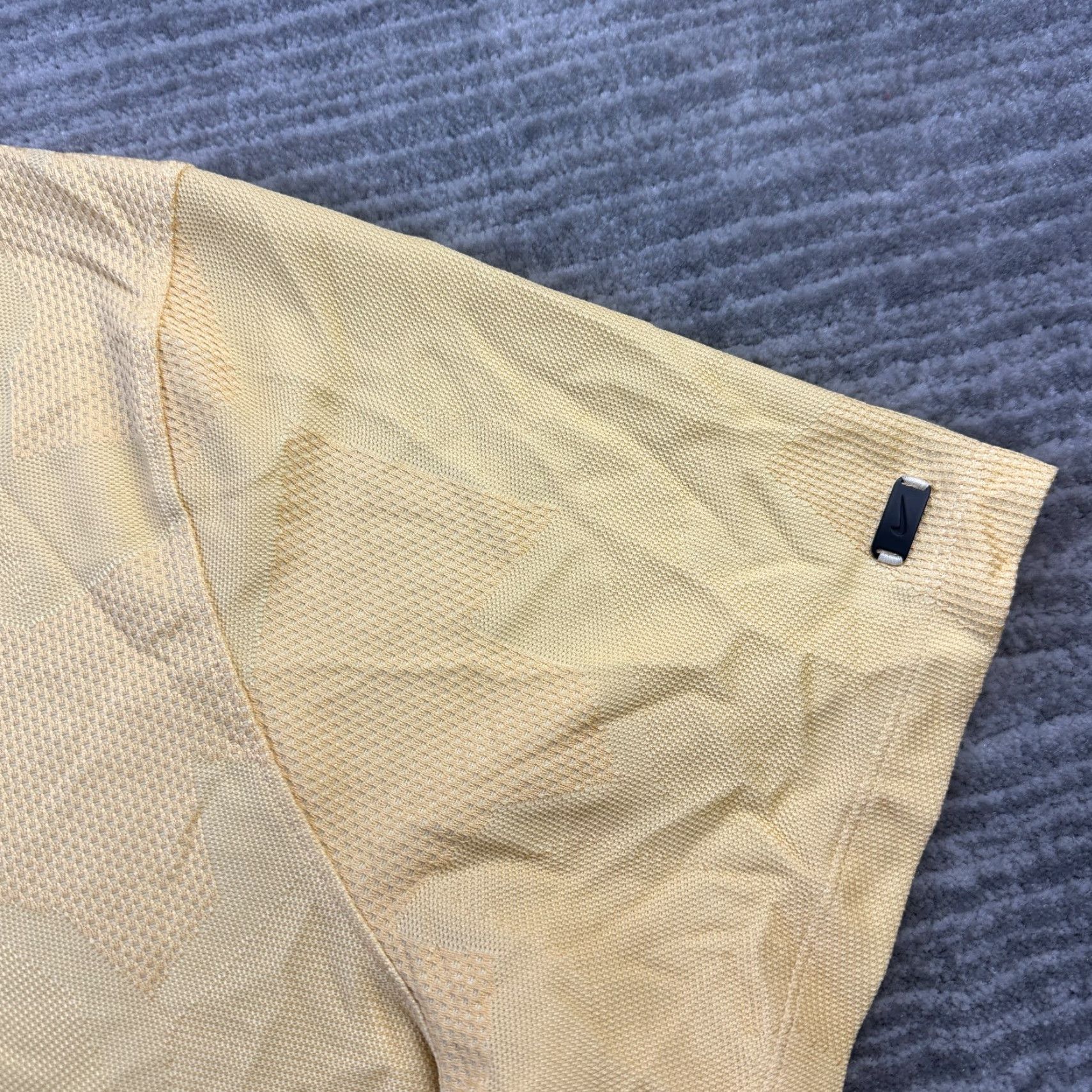 Nike Nike Tiger Woods Polo Shirt Mens XL Yellow Dri-Fit Golf Regular Short Sleeve Button Collar Collared Breathable Lightweight All Seasons Size US XL / EU 56 / 4 - 4 Thumbnail
