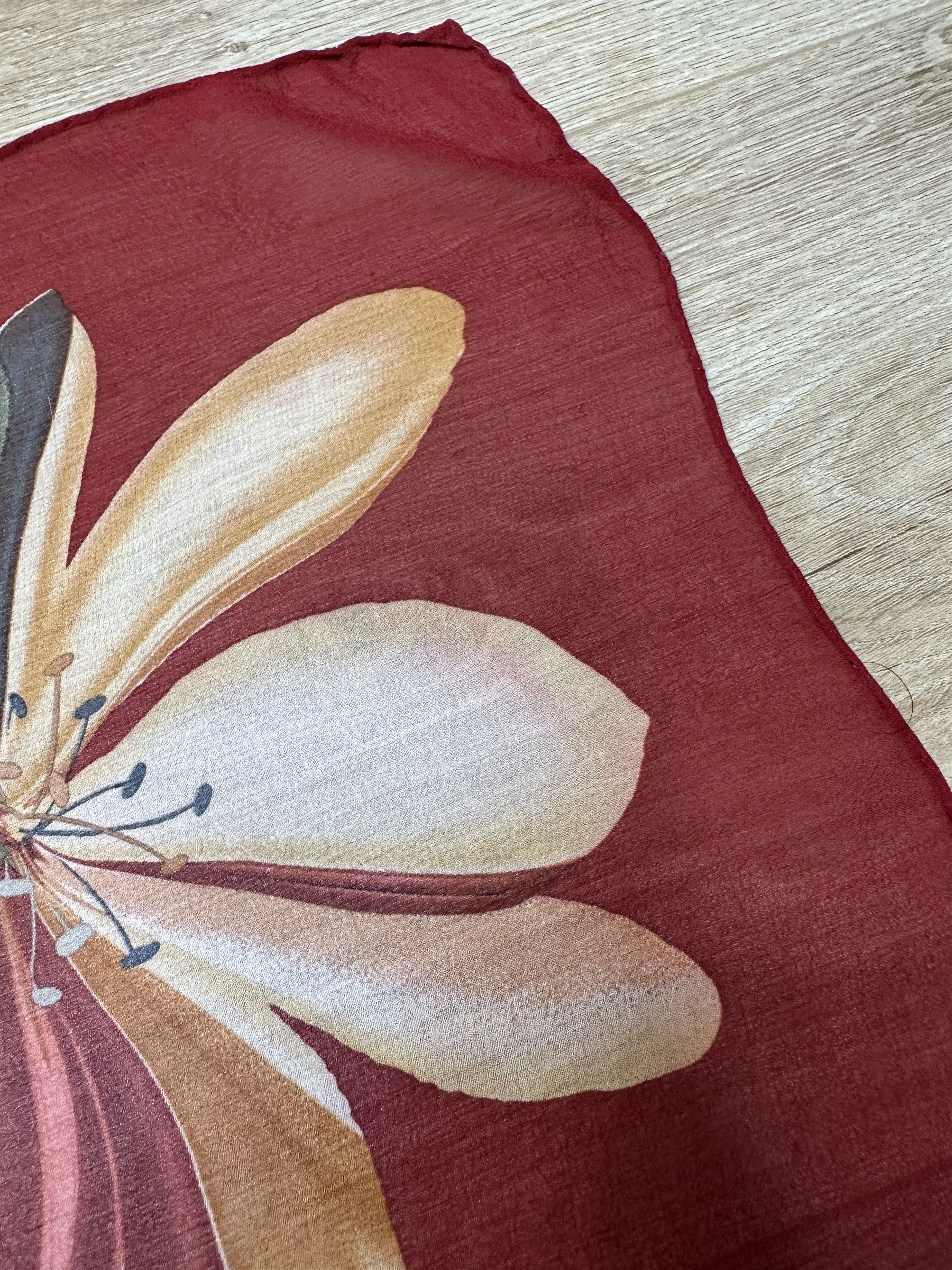 Salvatore Ferragamo Salvatore Ferragamo 100% Silk Floral Square Scarf Red 80cm Size ONE SIZE - 14 Thumbnail
