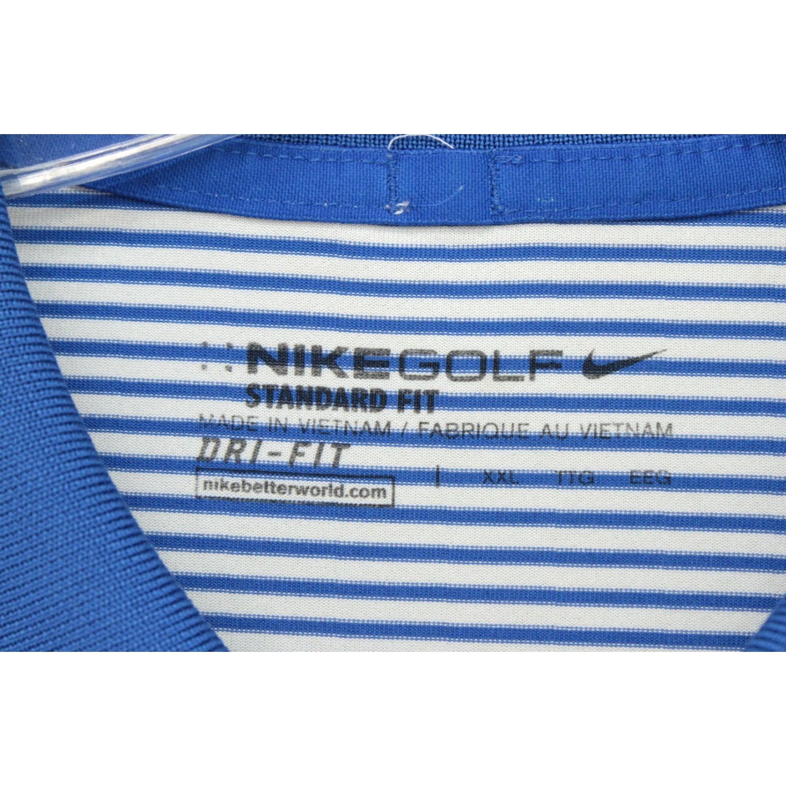 Nike Nike Golf Dri-Fit Polo Shirt Men's 2XL Blue White Striped Standard Fit Preppy Shirt Polo Nike Golf Dri-Fit 2XL Men Blue Striped Preppy Size US XXL / EU 58 / 5 - 7 Thumbnail