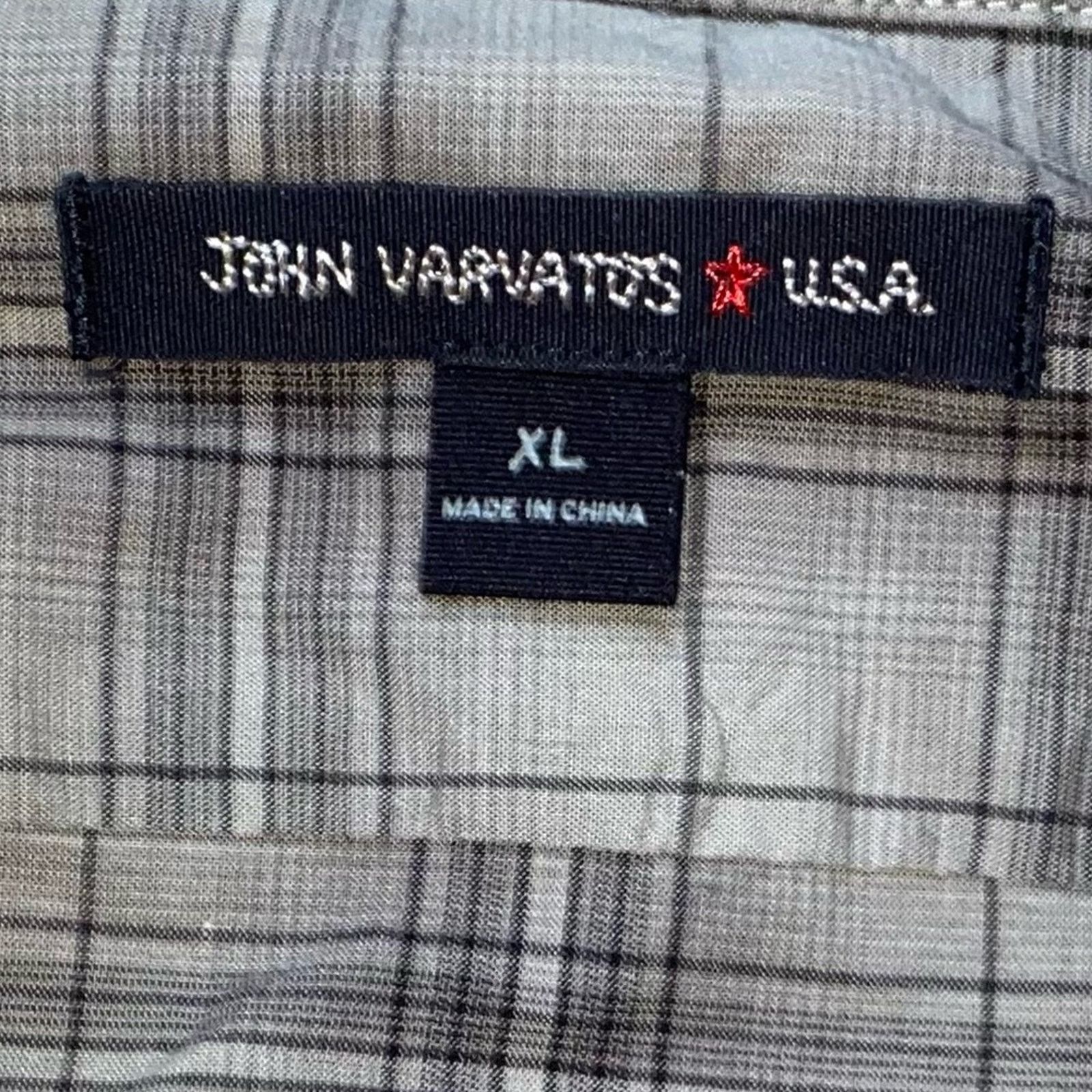 John Varvatos New JOHN VARVATOS $250 Olive Black Plaid Men's Shirt XL Size US XL / EU 56 / 4 - 3 Thumbnail