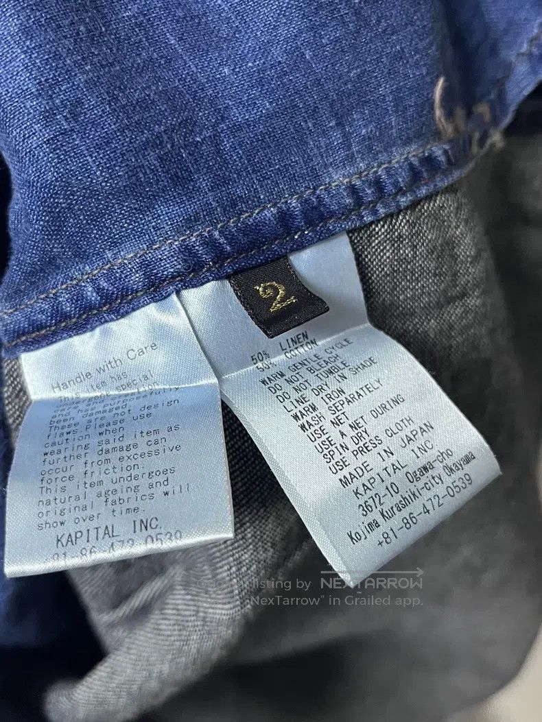 Kapital Kapital Blue-dyed gradient patch denim shirt Size US M / EU 48-50 / 2 - 4 Thumbnail