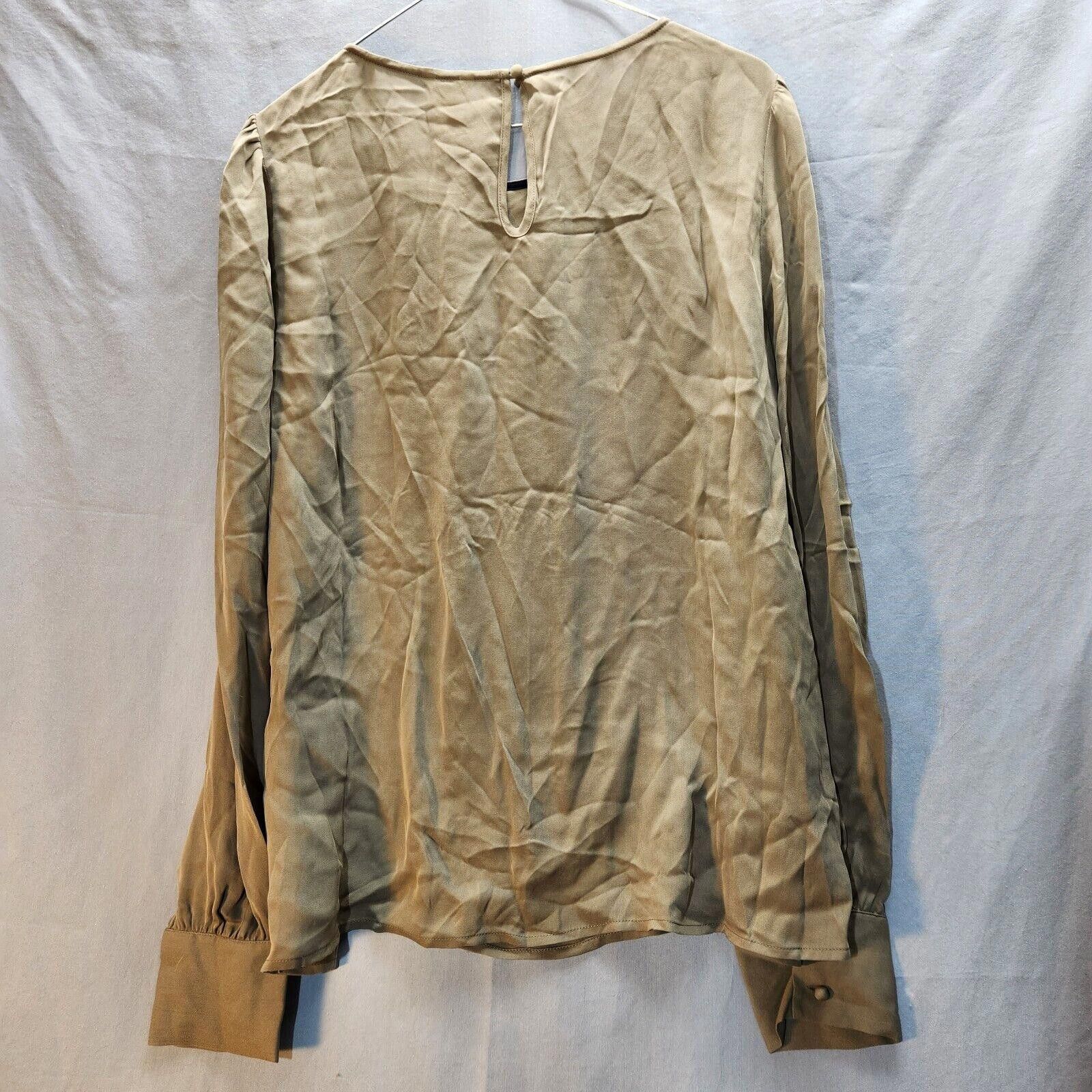 J.Crew NWT J Crew Silk Blouse Size 14 Dark Tan Size XL / US 12-14 / IT 48-50 - 7 Thumbnail