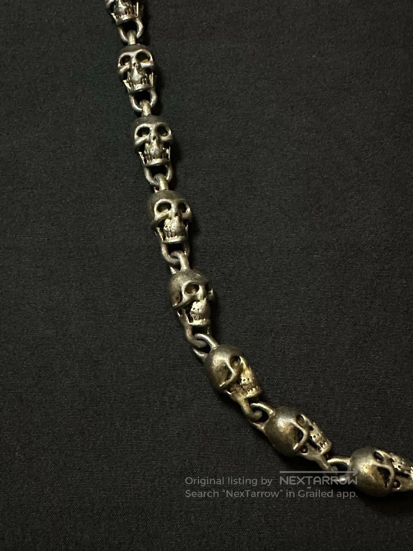 Vintage vintage skull chain key wallet belt. Size ONE SIZE - 4 Thumbnail
