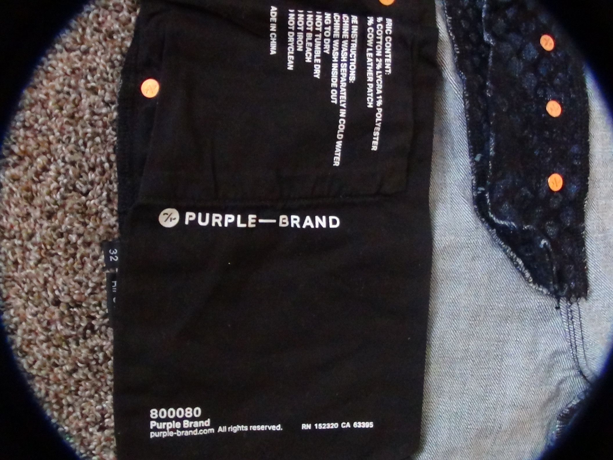 Purple Brand Rinsed Indigo Flocked Snake skinny jeans Size US 32 / EU 48 - 5 Thumbnail