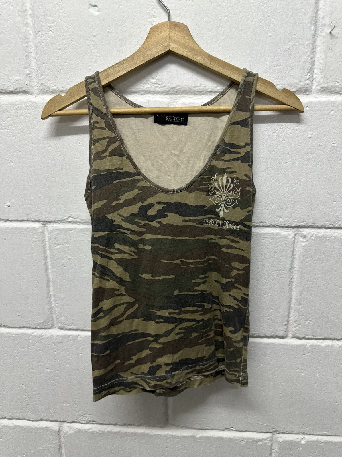 If Six Was Nine × Japanese Brand Japanese Designer Cecil McBee Camo The Devil Cross Tank Top Size US XXS / EU 40 - 4 Thumbnail
