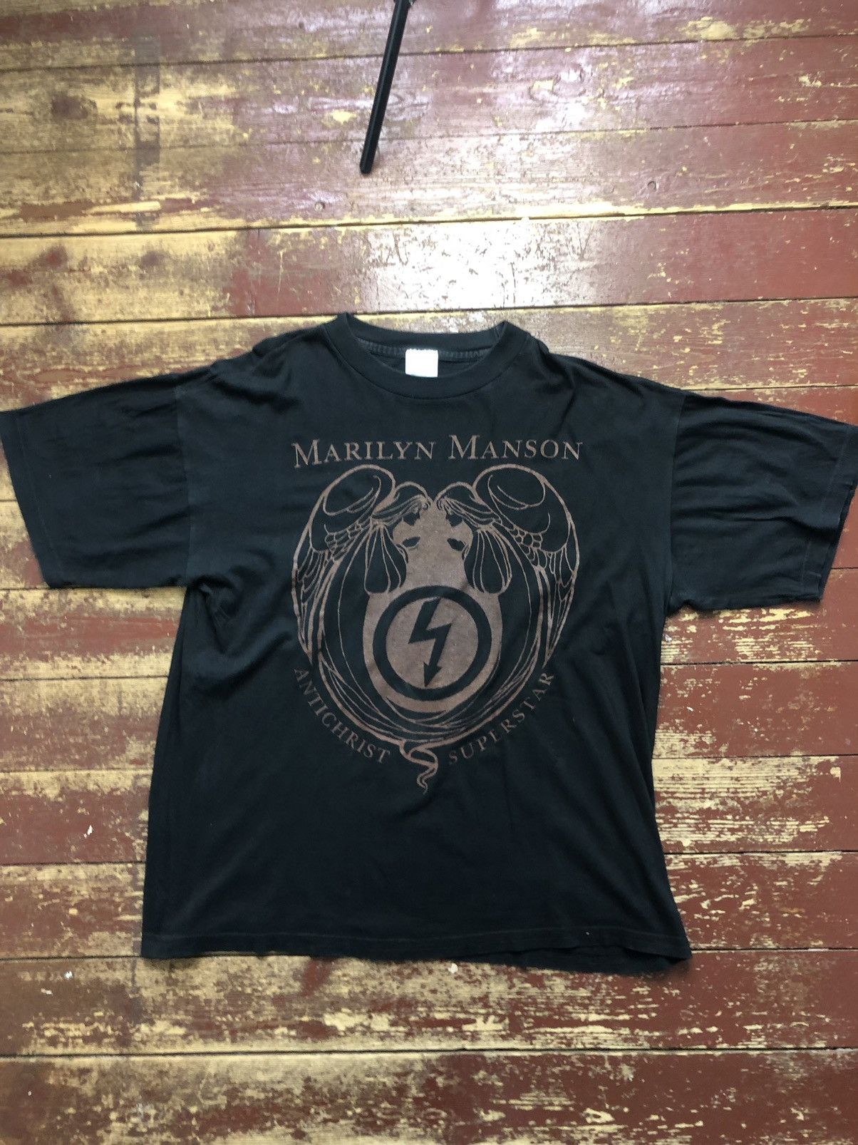 image of Marilyn Manson Antichrist Superstar 1996 Vintage Teei in Black, Men's (Size XL)