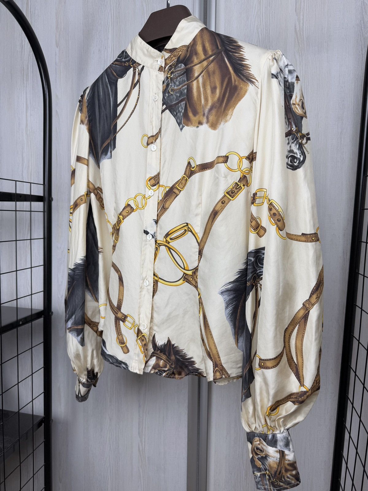 Dolce & Gabbana Dolce & Gabbana vintage silk horse equestrian western shirt Size L / US 10 / IT 46 - 5 Thumbnail