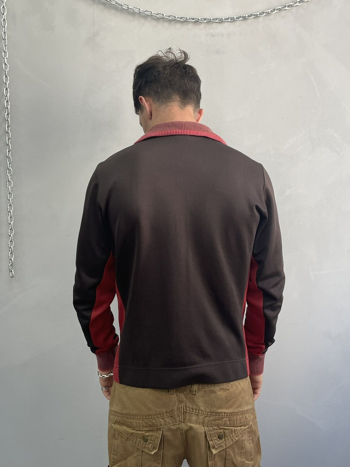 Diesel Rare brown diesel Zip sweatshirt y2k hype japanese Size US L / EU 52-54 / 3 - 9 Thumbnail