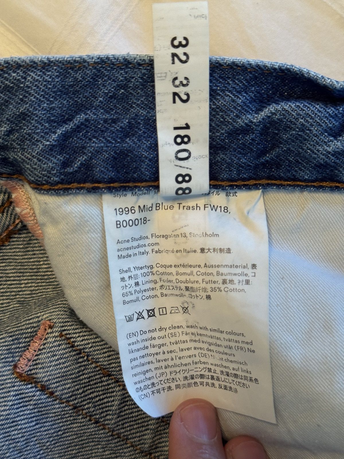 Acne Studios 1996 Mid Blue Trash 32x32, Men's — image 4 of 4