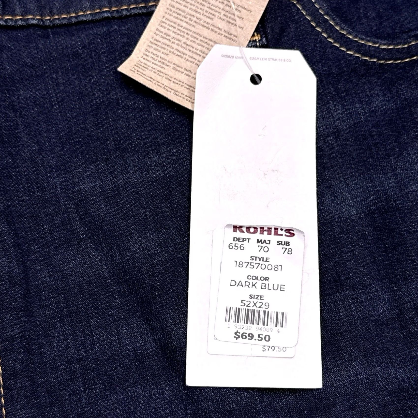 Levi's Levi's 541 Jeans Tapered Athletic Rise High 52 Big & Tall Denim Blue 29 in Inseam Mens Size US 36 / EU 52 - 5 Thumbnail