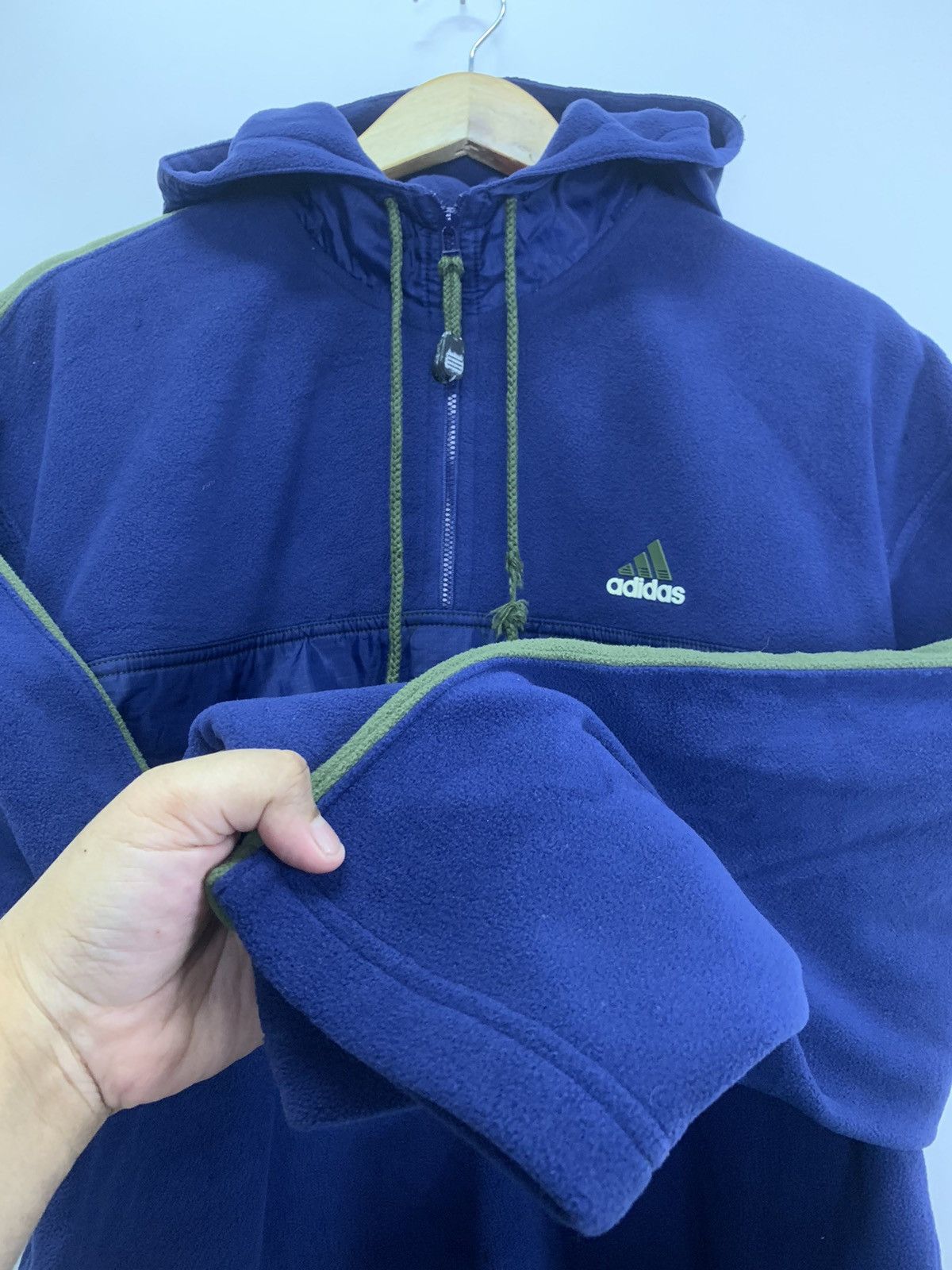 Adidas × Vintage Vintage 90s Adidas hoodie Size US L / EU 52-54 / 3 - 7 Thumbnail