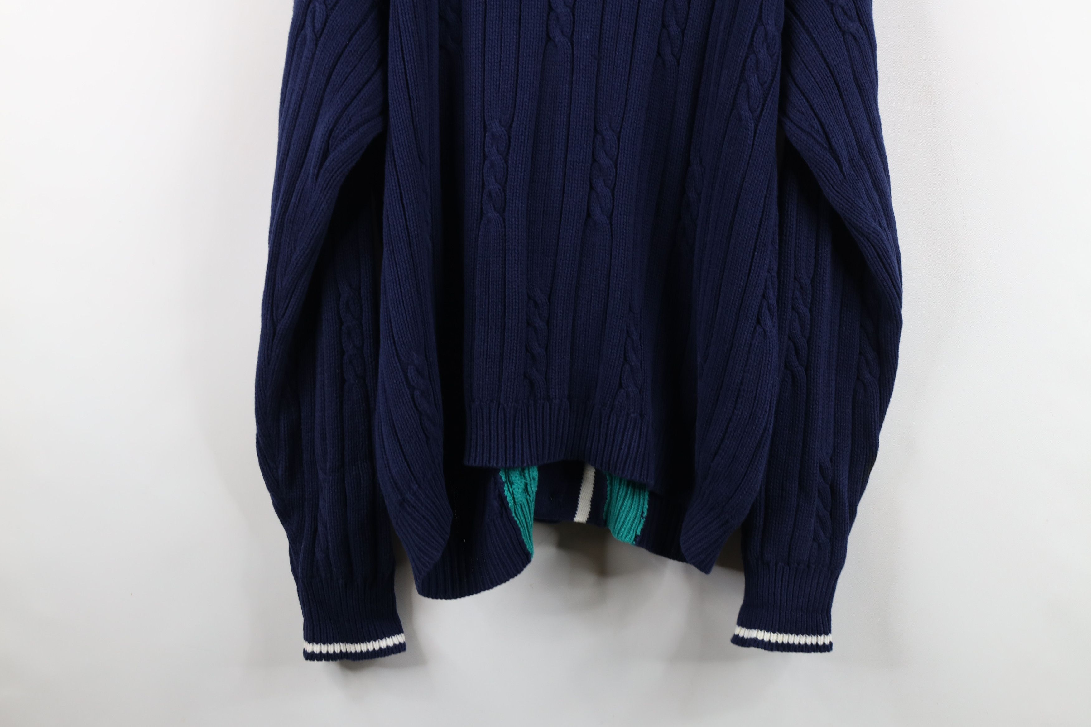 Vintage Vintage 90s Dapper Chunky Cable Knit Cardigan Sweater Size US M / EU 48-50 / 2 - 11 Thumbnail
