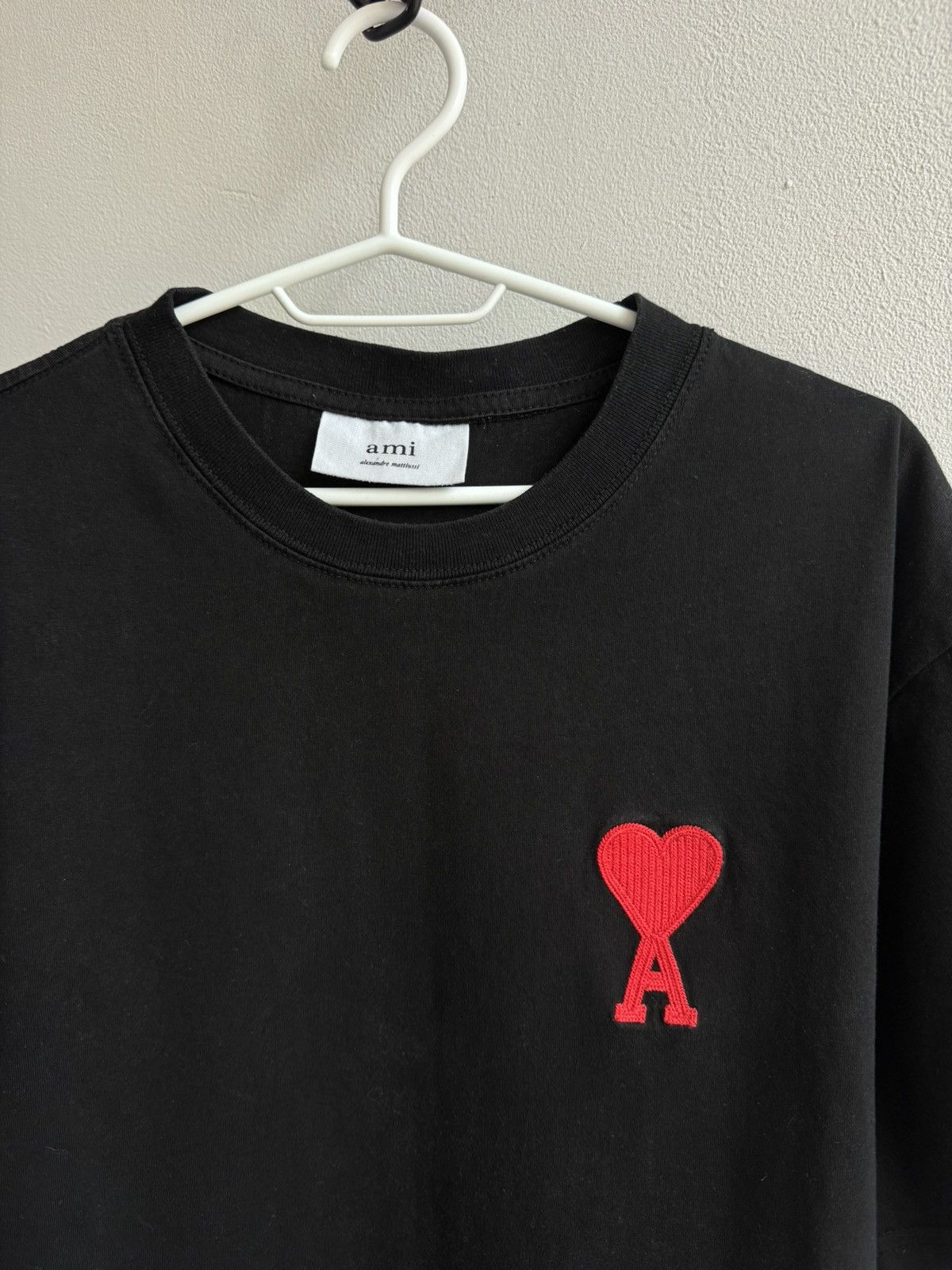 AMI AMI Paris Alexandre Mattiussi T shirt Tee Black Cotton Size US XL / EU 56 / 4 - 4 Thumbnail